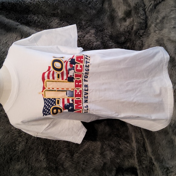 Vintage 911 world trade towers tshirt America will never forget XL - Picture 1 of 2